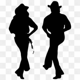 Line Dance Silhouette - Man And Woman Walking Silhouette, HD Png Download - running person png