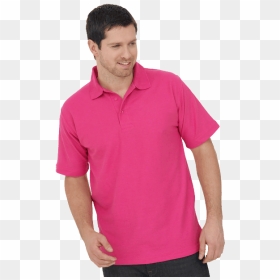 Pink Tshirt For Men, HD Png Download - polo shirt png