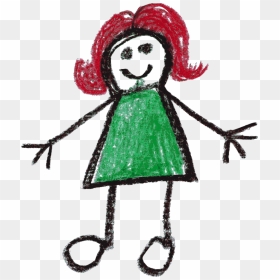 Crayon Doodle Happy Kids Drawing 6 - Kids Crayon Drawings Transparent, HD Png Download - happy kids png
