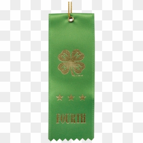 Green Fourth Place Ribbon - Placemat, HD Png Download - green christmas ribbon png