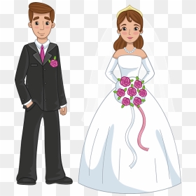 Bride And Groom Clipart - Bride, HD Png Download - groom png