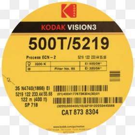 500t 5219 - Vision3 500t Color Negative Film 500t 5219 Kodak Vision, HD Png Download - kodak png