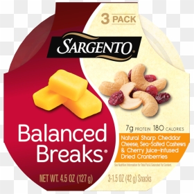 Balanced Breaks® Natural Sharp Cheddar Cheese With - Sargento Sweet Balanced Breaks, HD Png Download - cashews png
