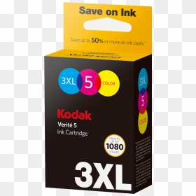 Kodak Verite 5 3xl Color Ink Cartridge - Graphic Design, HD Png Download - kodak png