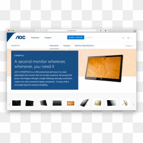 Aoc E1659fwu Monitor Dual Portable Mac - Aoc Art Of Colors, HD Png Download - mac monitor png