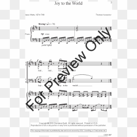 O Sacrament Most Holy Score, HD Png Download - joy to the world png