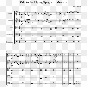 You Say Run Violin Sheet Music, HD Png Download - flying spaghetti monster png