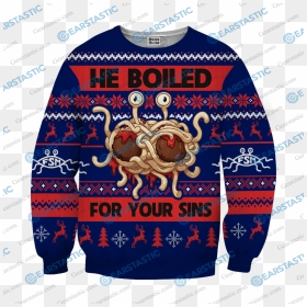 Ac Dc Ugly Christmas Sweater, HD Png Download - flying spaghetti monster png