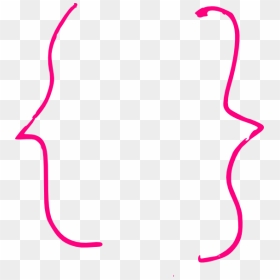 Pink Curly Bracket Clip Art At Clker - Pink Brackets Png, Transparent Png - bracket shape png