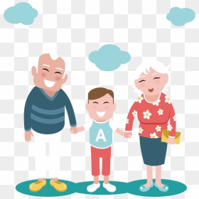 Transparent Grandparents Day Clipart - Boy With Grandparents Clipart, HD Png Download - grandparents png