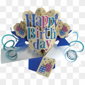 Pop Ups Card Happy Birthday - Buon Compleanno Con Pacco Regalo, HD Png Download - happy birthday 3d png