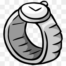 Silver Watch Clothing Icon Id - Club Penguin Watch, HD Png Download - clothes icon png