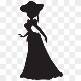 Silhouette Of Woman,lady,lady In A Ballroom Dress,silhouette - Dama Png, Transparent Png - woman in dress silhouette png