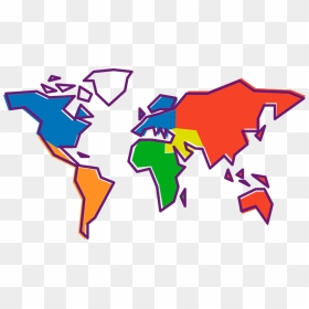 Seven Cultural Regions Of The World , Png Download - Mapamundi De Colores Png, Transparent Png - mapamundi png
