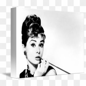 Audrey Hepburn Breakfast At Tiffany"s Canvas Print - Makeup Quote Audrey Hepburn, HD Png Download - audrey hepburn png