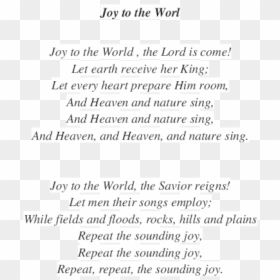 Document, HD Png Download - joy to the world png