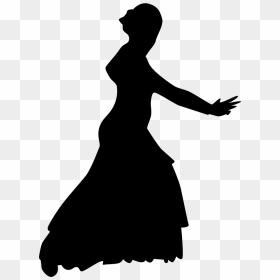 Icon, HD Png Download - woman in dress silhouette png