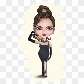 Audrey Hepburn, Actress - Audrey Hepburn Dress Cartoon, HD Png Download - audrey hepburn png