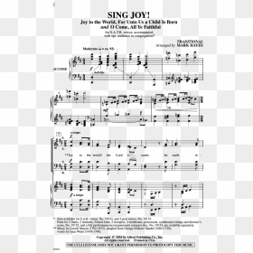 Sheet Music, HD Png Download - joy to the world png