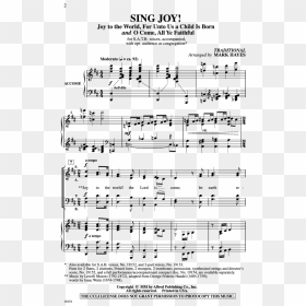 Sheet Music, HD Png Download - joy to the world png