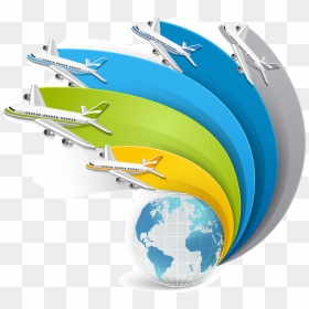 Information Travel Infographic Map Air Png File Hd - Logo For World And Flight, Transparent Png - infographic png