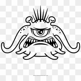 Monster Coloring Page - Monster Black And White Clipart, HD Png Download - flying spaghetti monster png