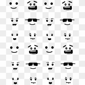 Small Lego Faces - Lego Faces Black And White, HD Png Download - lego face png