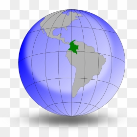 Colombia En El Mundo, HD Png Download - mapamundi png