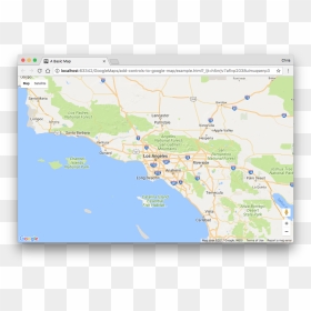Map With Default Controls - Atlas, HD Png Download - google map image png