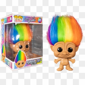 Troll With Rainbow Hair - Rainbow Troll Funko 10 Inch, HD Png Download - troll hair png