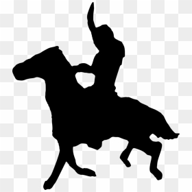 Horse Riding Silhouette - Bull, HD Png Download - bull riding png