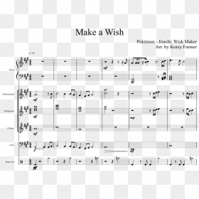 Make A Wish Sheet Music Composed By Pokémon - Sheet Music, HD Png Download - make a wish png