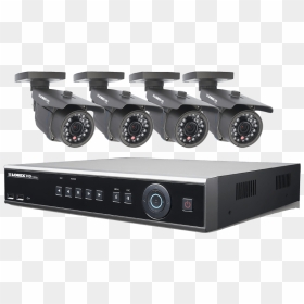 Hd Security Camera System With 4 High Definition Cameras - Cctv Digital Video Recorders, HD Png Download - security cameras png