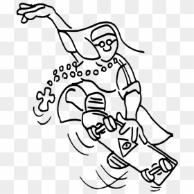 Art,shoe,human - Public Domain Skateboarding Drawing, HD Png Download - brother sister png