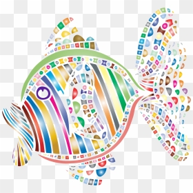 Abstract Colorful Fish 4 Clip Arts - Psychedelic Fish Transparent Background, HD Png Download - colorful abstract png