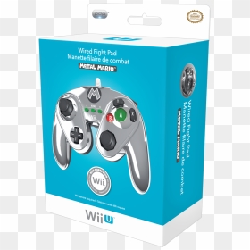 Wired Fight Pad Metal Mario - Wii U, HD Png Download - wii controller png