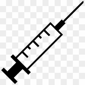 Syringe Injection Drug Steroid - Injection Black And White, HD Png Download - injection png