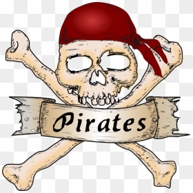 Vector Illustration Of Wooden Pirate Sign With A Skull - Free Clip Art Pirates, HD Png Download - danger sign skull png
