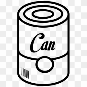 Can Of Food With Barcode - Canned Food Clip Art, HD Png Download - can food png