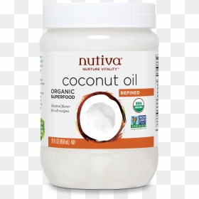 Organic Refined Coconut Oil"  Data Zoom="//cdn - Nutiva Coconut Oil Organic 15 Fl Oz, HD Png Download - coconut oil png