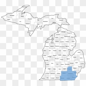 O And W Map - Lenawee And Monroe Counties, HD Png Download - western border png