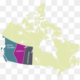 Map Of Western Canada - Map Of Canada, HD Png Download - western border png