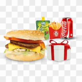 Breakfast Sandwich Cheeseburger Fast Food Junk Food - Coca Cola, HD Png Download - can food png
