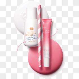 Presentation Of The Products And Their Textures - New Milky Boost Clarins, HD Png Download - hair textures png