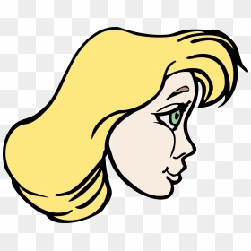 Profile Clipart Cartoon Face - Profile Of A Woman Face Clipart, HD Png Download - side face png