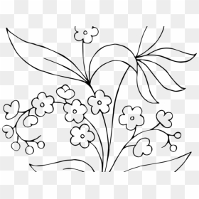 White Flower Clipart Flower Design - Black And White Clip Art Flowers, HD Png Download - white flower design png