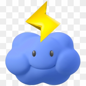 The Thunder Cloud In The Style Of Mario Kart - Mario Kart Thunder Cloud, HD Png Download - mario kart wii png