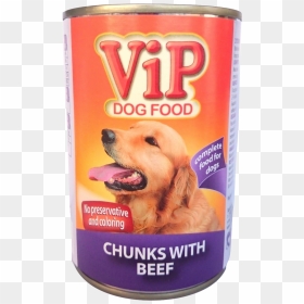 Vip Dog Food Can 415gr Beef Image , Png Download - Companion Dog, Transparent Png - can food png