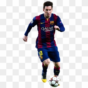 Lionel Messi Football Render 9632 Footyrenders - Player, HD Png Download - football player messi png