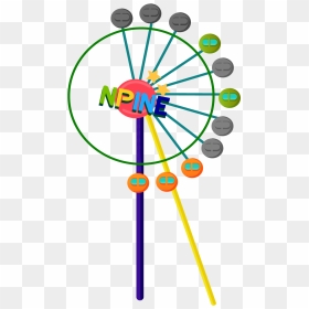 Lollipop Color Ferris Wheel Vector Material Png Download - Graphic Design, Transparent Png - wheel vector png